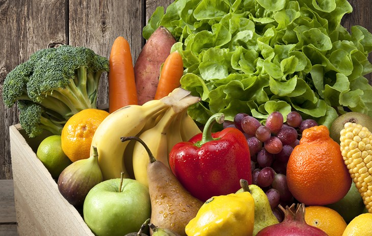Un coffre de légumes du Shop en ligne - Une image d'un coffre de légumes divers et variés
