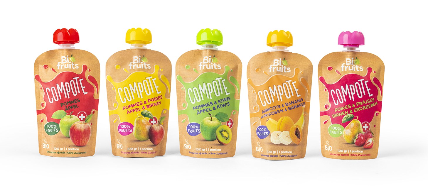 Compotes Bio Nous complétons notre gamme de produits BIO avec une