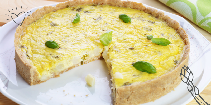 Quiches aux asperges - Une photo de quiches avec des asperges blanches