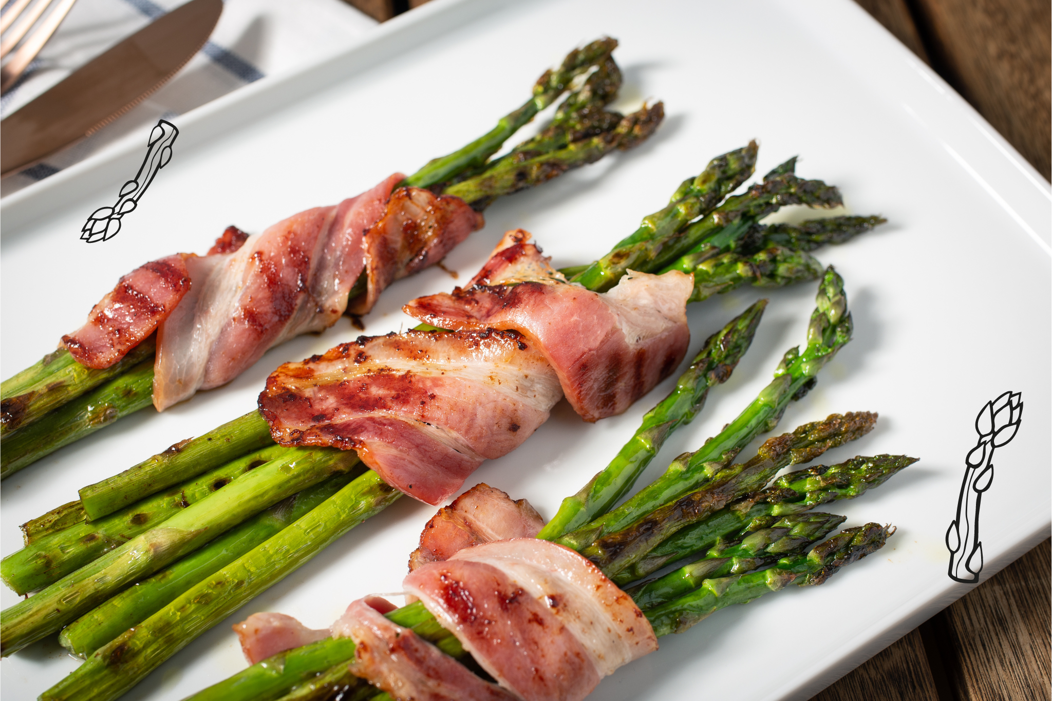 Asperges aux jambons